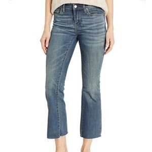 BlankNYC The Verick Kick Flare Raw Hem Blue Jeans Women’s Size 26